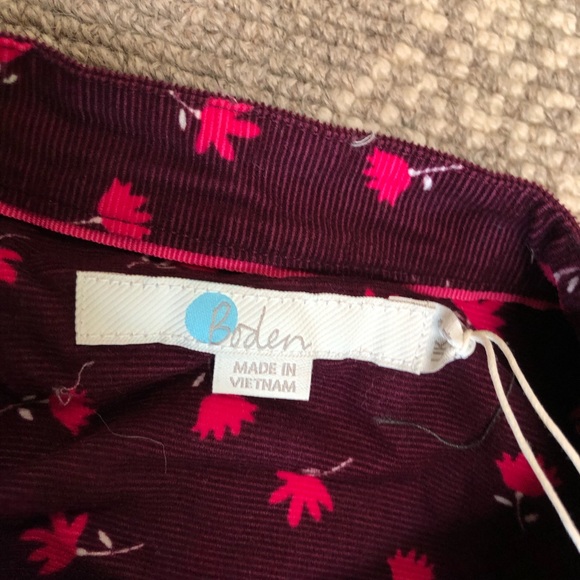 Boden Fine Corduroy Button Down Shirt - Picture 3 of 4